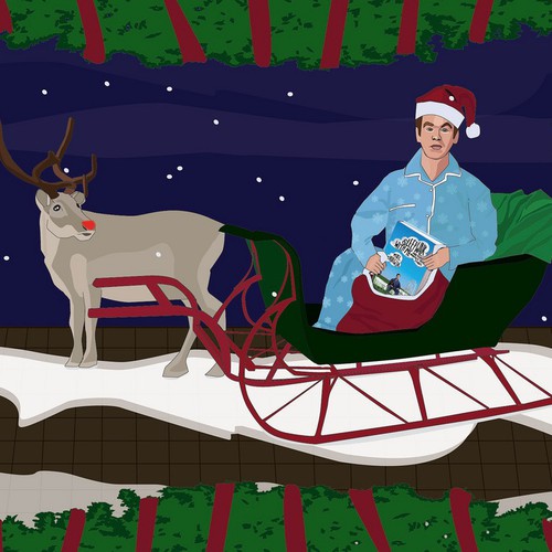Mike Birbiglia’s “Sleepwalking Through Christmas” Card Design by Megsnotplural