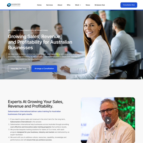 Create an engaging website for a world leading sales consulting company Diseño de Degie Tatanusa