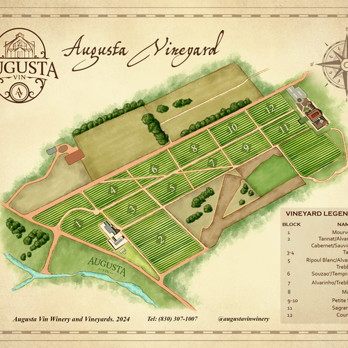 Artist interpretation of a Vineyard map Design by Jezzus