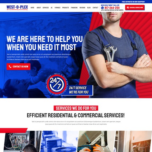 Create a custom and powerful HVAC businesses website homepage! Design by creatsoul