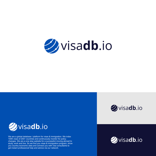 Global visa & immigration platform needs a LOGO. Design by Vanessa Bañares