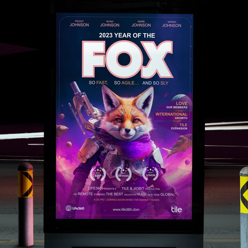 Life360 2023 Year of the Fox Poster Design by Hanishniv