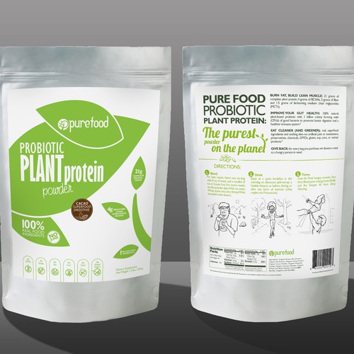 Diseño de Guaranteed Winner! - Design a Simple, Typography-driven Product Label for Our Healthy Protein Powder de VioMo