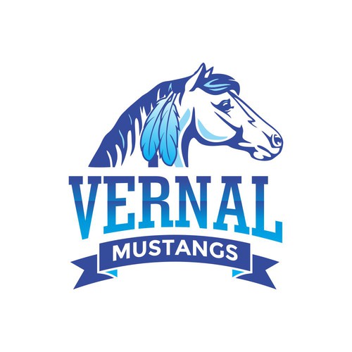 Middle school mustang logo cool enough for your kid to wear Design by diviart