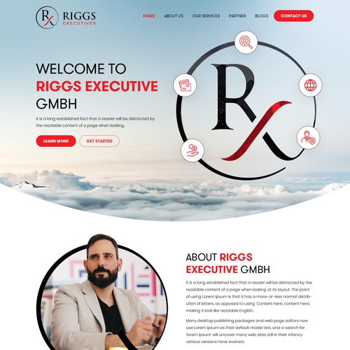 Designs | RIGGS Executives Homepage | Web page design contest