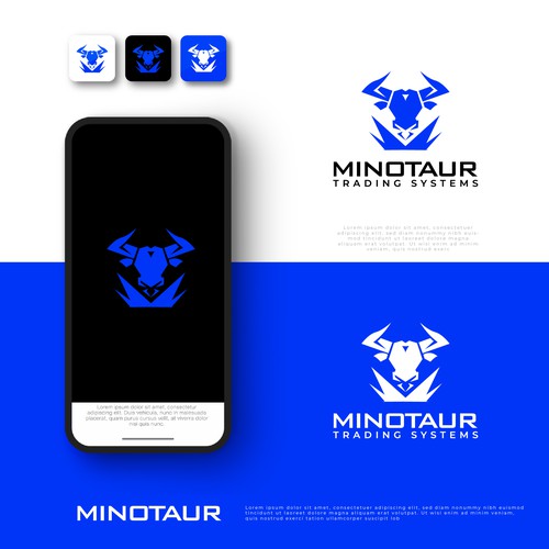 Powerful bull inspired logo for automated trading systems Diseño de kevincollazo
