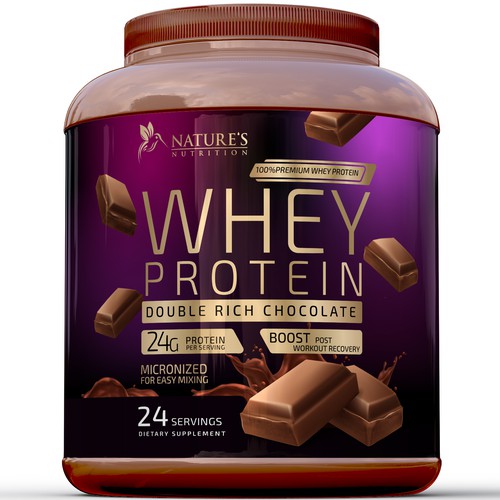 Tasty Whey Protein Chocolate Design Needed for Nature's Nutrition Design réalisé par R O S H I N