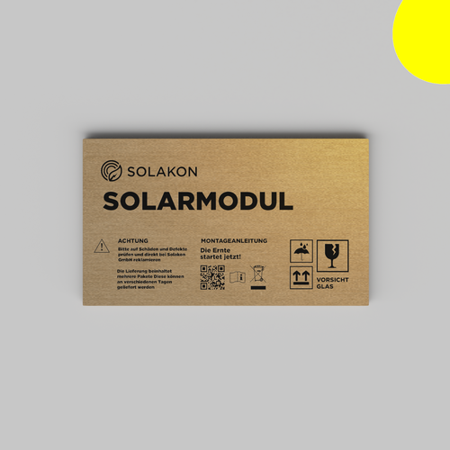 Create a nice Packaging Design for Solar Panels Design by Ahmed.elroumi