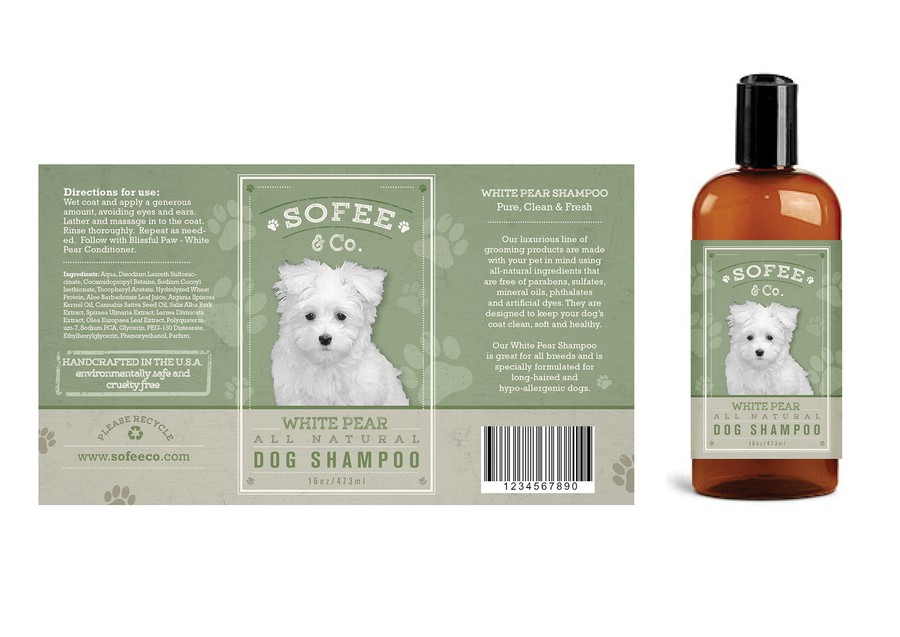 Create a vintage label for allnatural dog shampoo/conditioner