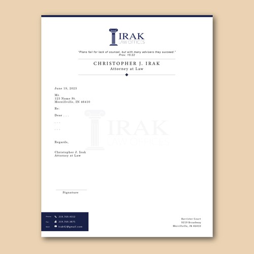 Design a new & improved Legal Letterhead Design by Oviisystems