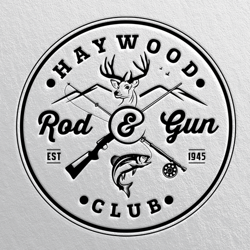 Logo for Rod and Gun Club established in 1946 in Western NC Design by Kristanna