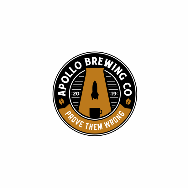 Bold vintage logo for Apollo Brewing Co.