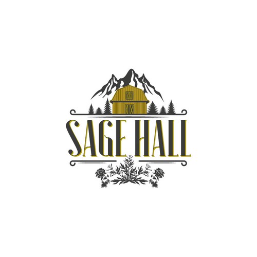 Sage Hall - Country Swing Dance & Wedding Venue Logo Design réalisé par Mararti