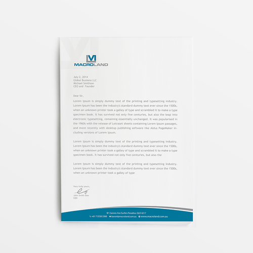 Create a nice business card and letterhead to develop sophisticated brand image for the Property development company Réalisé par conceptu