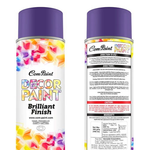 Product Label Design for AEROSOL SPRAY PAINT CAN Design by Majdevac
