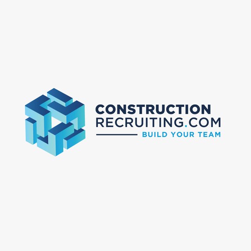 constructionrecruiting.com logo to appeal to construction companies who need to find great talent Design by Light and shapes