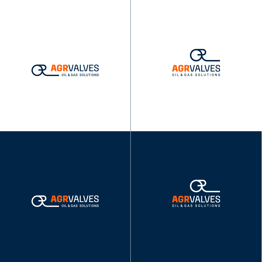 Alternative logo with the title 'Logo for AGR Valves company, oil and gas solutions'