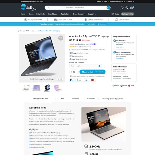 Revamp our e-com website! Design by OMGuys™