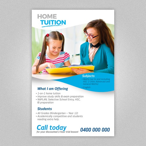 Create a Home Tuition Flyer  Postcard, flyer or print contest