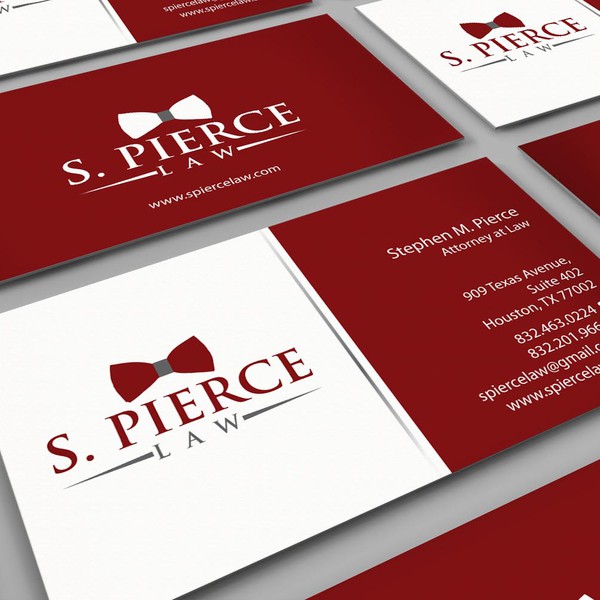 Create a business card for S. Pierce Law