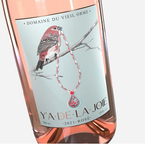 Fruity Dry Rosé Wine Design by Dodda Leite