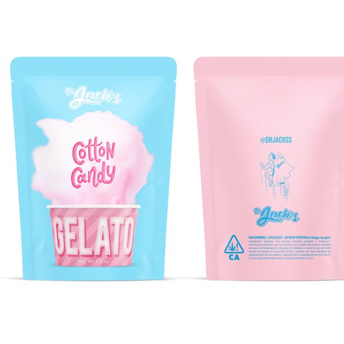 Designs Cotton Candy gelato cannabis bag Product packaging contest