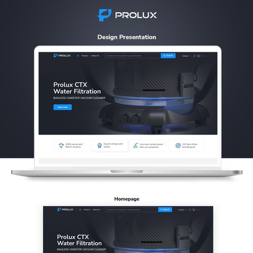 Redesign the new Prolux site! Design by Aj3664