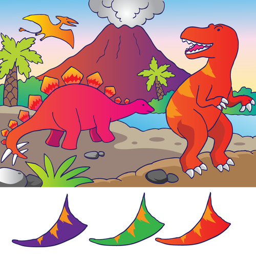  Pin The Tail On The Dinosaur Game, Large Poster