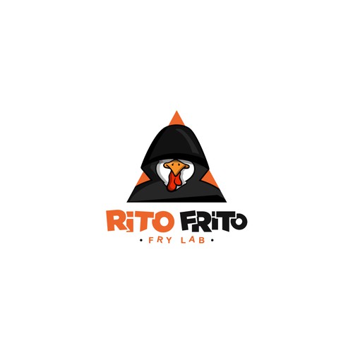 Fried Chicken Restaurant Logo RITO FRITO Design by CU4TRO ™