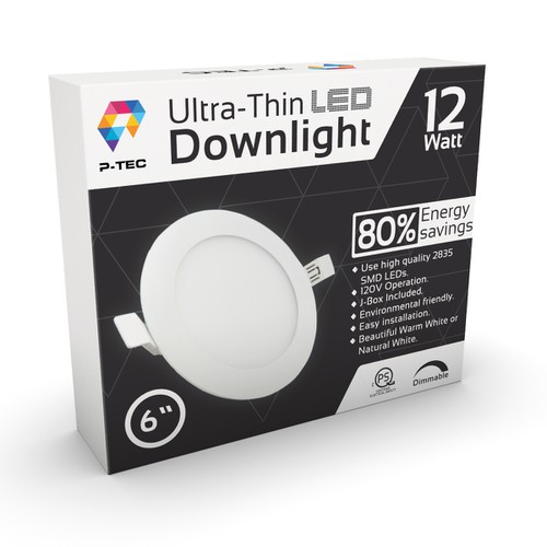 Package design for an Ultra-Thin LED Downlight Design by syakuro