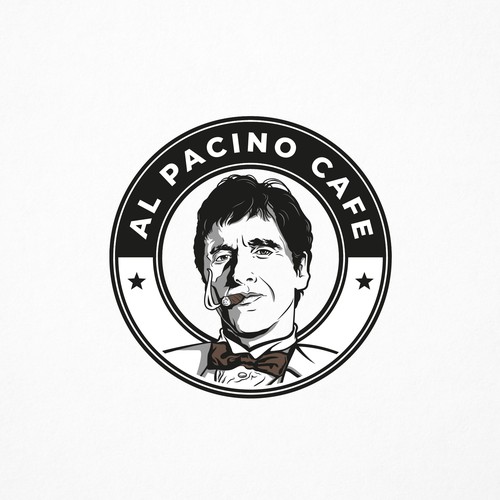 Logo for a high end Italian coffee shop with an Al Pacino theme. Réalisé par Sanoja DSG