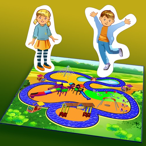 Create an interactive story telling set with board and characters Design by boguszowa1