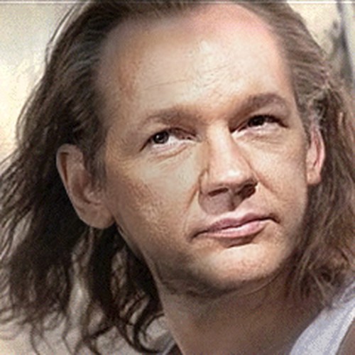 Design the next great hair style for Julian Assange (Wikileaks) Diseño de colin.corrado