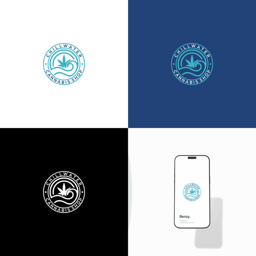 Chillwater Cannabis Shop Logo - Calm the Noise, Find Your Better Design by Renzy.
