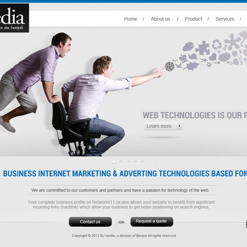 Proposta di design per un contest della categoria Design di sito web realizzata da Web Artist