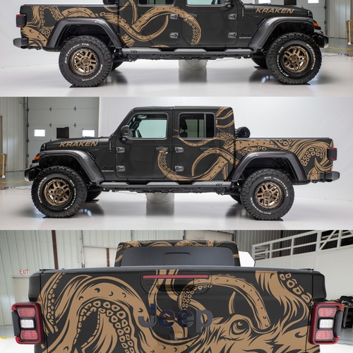 Jeep Gladiator "Kraken" Wrap Design by aricaturrash