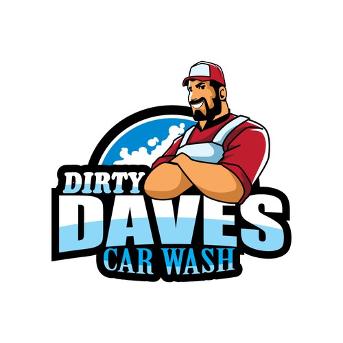 Car Wash Mascot with Logo Diseño de ReDoDesign