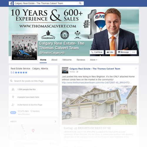 Design Facebook Cover for Real Estate Agent por broink