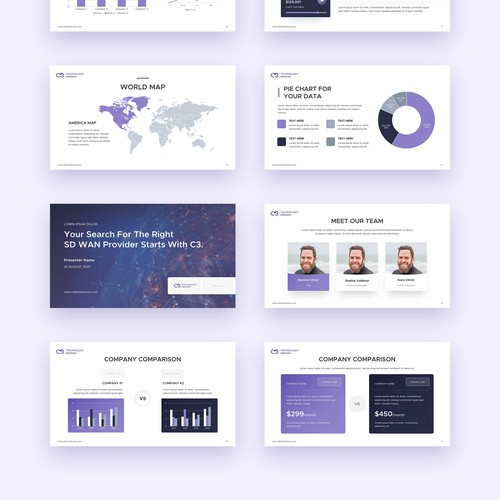 Design a Modern Techy PowerPoint Template Design by Rockslide