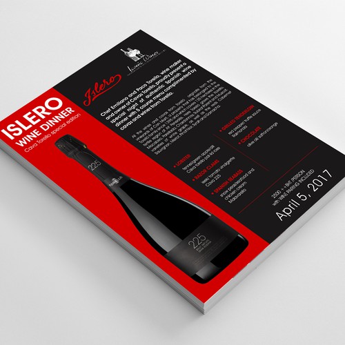 Tasting Menu Design Design by FuturisticBug