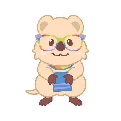 Quokka (the happiest animal in the world) mascot for AI powered wellness app Design by Didi Andi