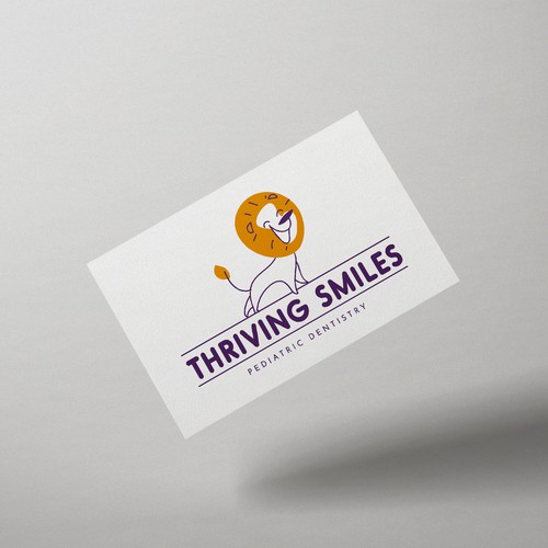 Looking for a modern, edgy, colorful pediatric dental logo that incorporates a lion. Professional yet fun. Does this exi Design by DaliaKK