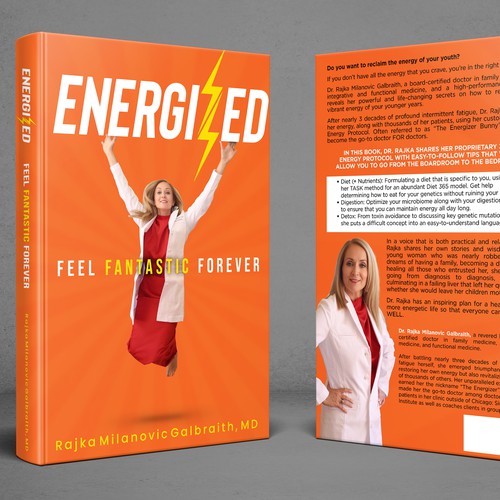 Design a New York Times Bestseller E-book and book cover for my book: Energized Réalisé par digitalian