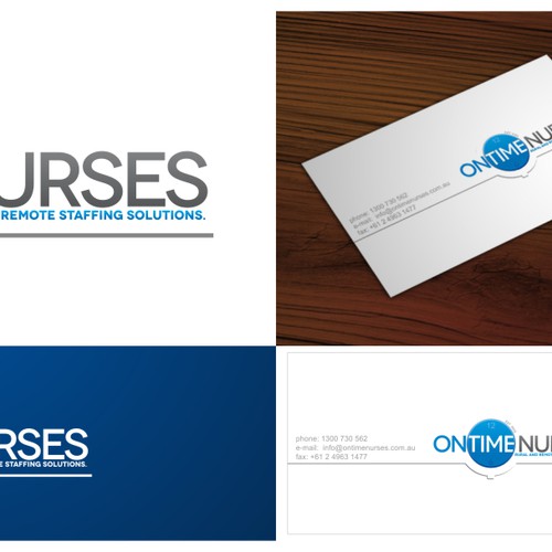 logo and business card for Ontime Nurses Réalisé par fel!x