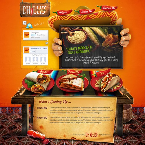 1 page design for this popular Mexican food business! Diseño de freaky