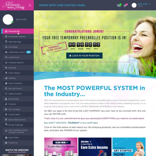 *** GUARANTEED PRIZE *** - New Website Template for MLM Company - NEW! Design by Jasmin_A