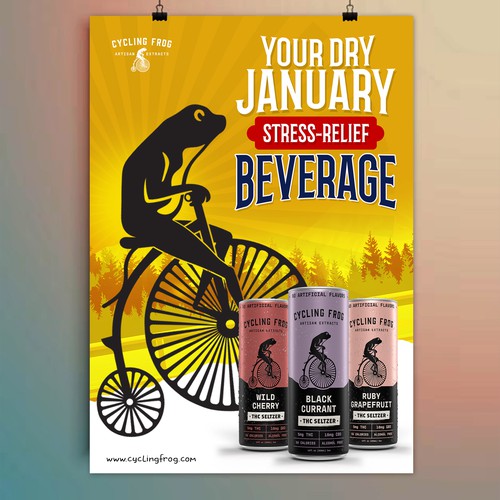 Create a 'Dry January meets High January' poster.  Have Fun, Be Creative, Open to all suggestions. Design von 123Graphics
