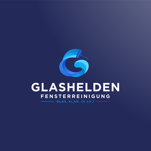 "Hilf uns, die Nr. 1 in der Glas-Reinigung zu werden" winning Postcard, flyer or print