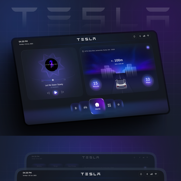  Tesla UI Refined: Modern Aesthetics and Intuitive Flow