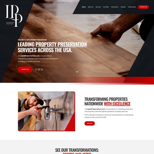 Design a Modern Property Preservation Website Company Design by keilaMaria